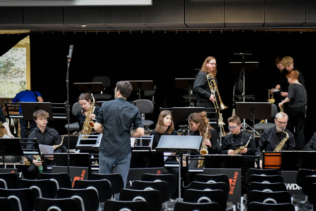 Die MGW Bigband bei der Besprechung